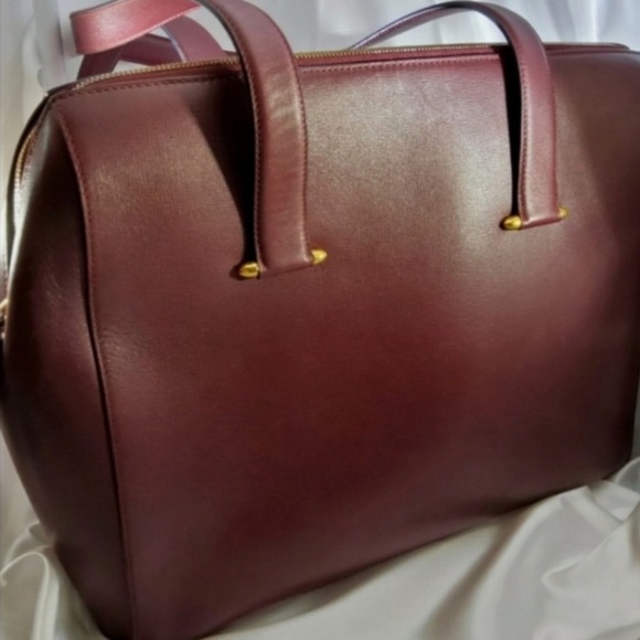 EUC Authentic CARTIER Paris Bordeaux Women's Leather Shoulder Bag COA Included - Picture 12 of 12